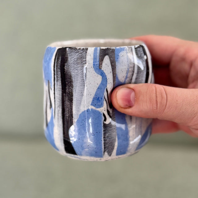 Ceramic Unique Patterned Mug, Nerikomi pottery, Stained clay Mugs