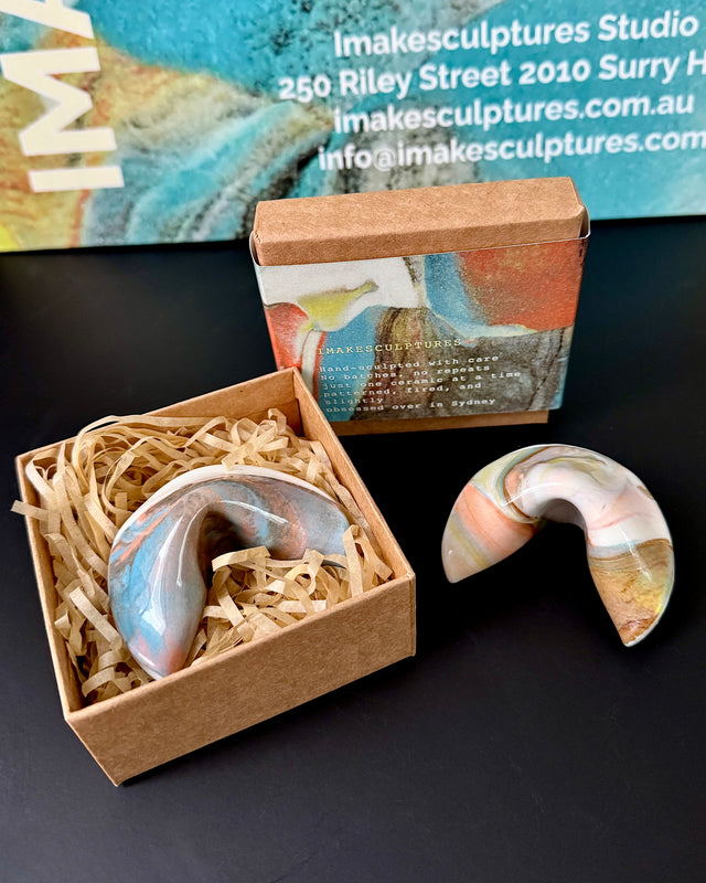 Marbled Ceramic Fortune Cookies • Made to last forever