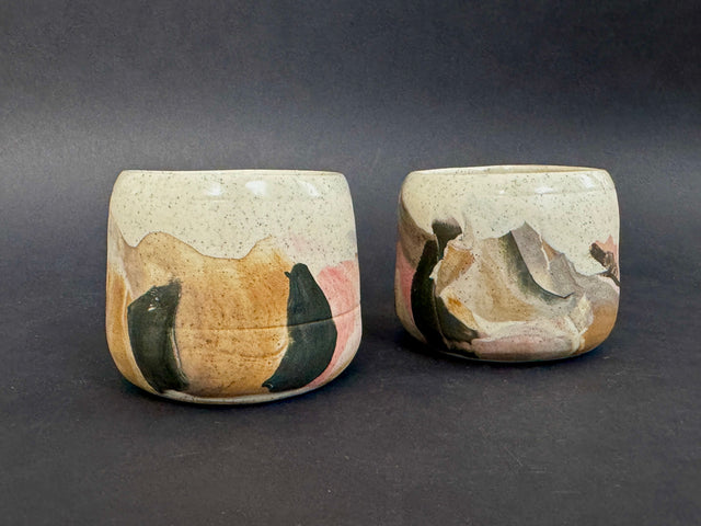 Ceramic Unique Colourful Mugs, a Pair