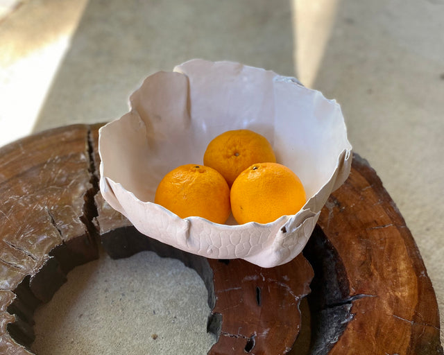 Ceramic Porcelain Paper clay fruit bowl