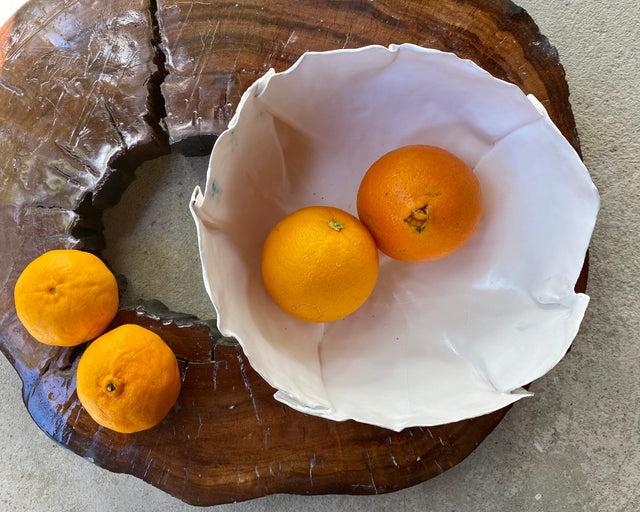 Ceramic Porcelain Paper clay fruit bowl