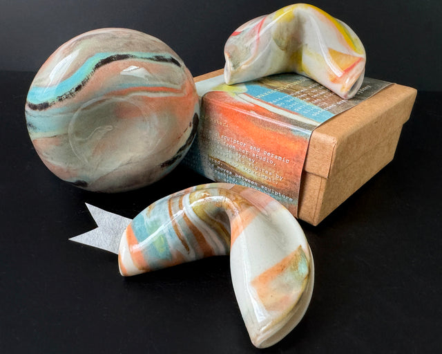 Marbled Ceramic Fortune Cookies • Made to last forever