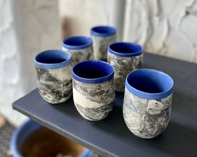 Ceramic Tumbler Mug, Grafic Pattern