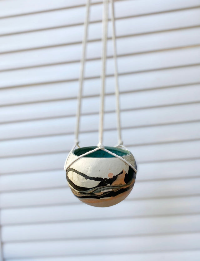 Hanging Planter Ceramic, Landscape Motif Series